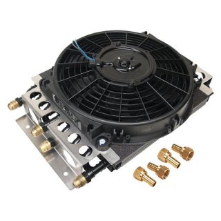   Derale Remote Dual Circuit Oil/Transmission Cooler, AN8 w/ 650 CFM Fan