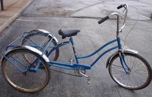 Vintage  Tricycle 3 Wheel Adult Bike Bicycle 17 Frame Blue 