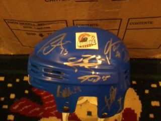 2011 2012 Norfolk Admirals Hockey AHL Team Signed Logo Mini Helmet COA 