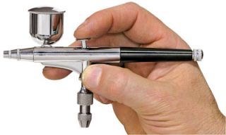 Here is a great universal airbrush. Requires only 15 30psi of air 