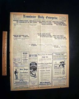 1926 Newspaper Aimee Semple McPherson Woman Evangelist Foursquare 