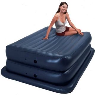 Portable 4 Minute Raised Air Bed Mattress Queen Size Airbed with Pump 