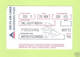 DELTA Air Lines Airlines Boarding Pass Smoking Section Collectible 