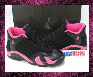 Nike Girls Air Jordan 14 XIV GS Black Desert Pink US 3 5 7Y 13 12 11 