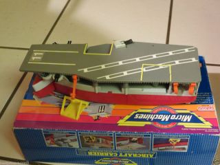   1990 Micro Machines Aircraft Carrier With Box N Scale REPACEMENT PARTS