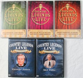   Music DVD Lot (21) Johnny Cash Alan Jackson Country Legends Live