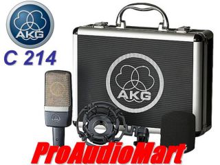 AKG C214 Studio Cardioid Condenser Microphone C 214 Demo Used Free 