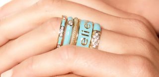 Justine Simmons Jewelry Set of 5 Believe Stackable Rings Size 6 $49 
