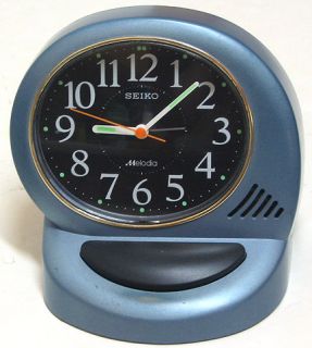 Vintage Seiko QM 369L Melodia Alarm Clock Works Plays Melody Perfect 