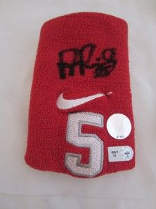 2012 ALBERT PUJOLS SIGNED GAME USED WRIST BAND ANGELS PUJOLS COA and 