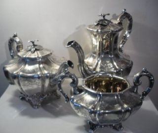 An Exceptional J A Savory Silver Tea Coffee Service London 1840
