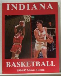 1994 95 indiana basketball yearbook media guide