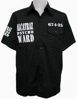 Alcatraz San Prison Mens Shirt Black Orange All Size