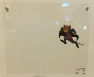 Great Mouse Detective Sherlock Holmes 1986 Disney Orig Basil Animation 