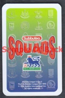Steve Watson Newcastle United Subbuteo Squads Football 1996 Trade Card 