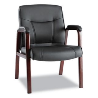 Alera ALEMA43ALS10M Guest Chair Black Leather Madaris