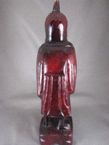Vintage Carved Oxblood Wood Asian/Oriental Figurine 11 7/8 tall