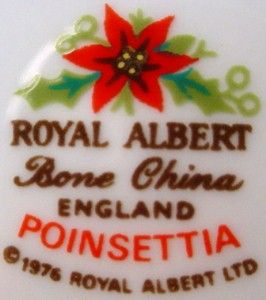 ROYAL ALBERT china POINSETTIA pattern CREAMER cream pitcher JUG