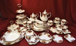 1962 Royal Albert Old Country Roses England 1st Original Mark Dishes 