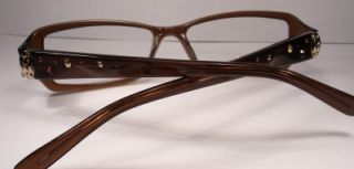 fabio alberti women eyeglass frames new 905 brown