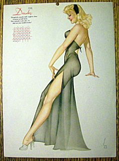   in time this vintage december 1946 alberto vargas esquire calendar