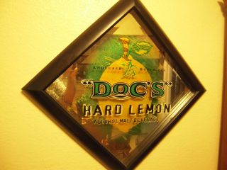   Docs Hard Lemon Alcohol Malt Beverage 3D Mirror Bar Sign 2002