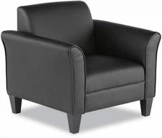 ALERATEC ALERL23LS10B Reception Lounge Series Club Chair, Black/Black 