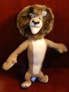 Madagascar Alex Lion Brown Plush Figure Stuffed Animal Toy 14 Tall 