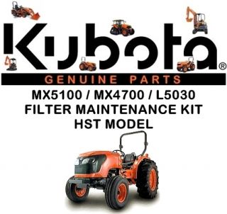 Kubota Tractor MX5100 MX4700 L5030 HST Filter Maintenance Kit L & M 