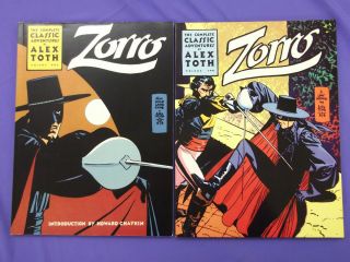 Lot Zorro Graphic Novel 1 2 Alex Toth New RARE SC 1998 Collection B w 
