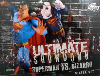 Ultimate Showdown Superman vs Bizarro statue Rare NT SIDESHOW OR 
