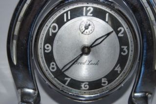 Lux Circa 1939 Working Good Luck Horseshoe Clock