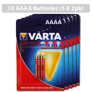 Varta Max Tech 10x AAAA Alkaline Batteries for LED Light