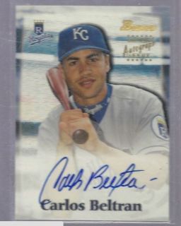 2000 Bowman Carlos Beltran ROOKIE AUTO GUY IS ON FIRE 30 + HR AND 100 