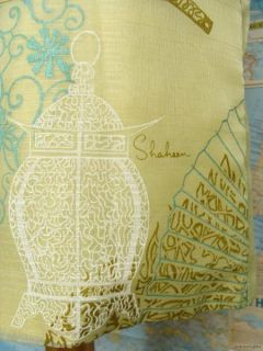 Vintage 60s 70s Signed Alfred Shaheen Green Silk Screened Asian Shift 