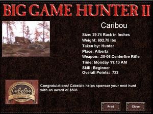 Cabelas Big Game Hunter II 2 w Expansion PC CD Game