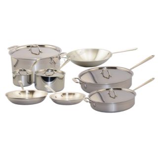 All Clad 401716 Stainless Steel 14 Piece Set   Brand New Retail 