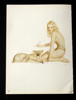 Vintage Alberto Vargas Lot of 7 1943 Pin Up Girls Sexy Centerfold Out 