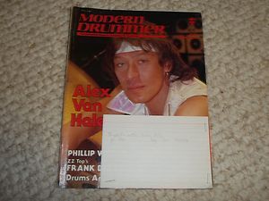 1983 Alex Van Halen Modern Drummer Drum Set Magazine