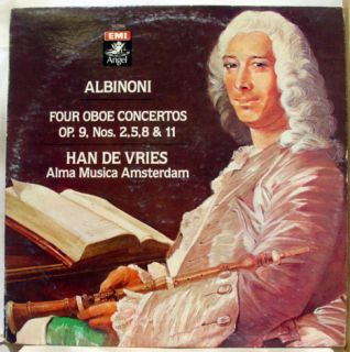 Han de Vries Albinoni Four Oboe Concertos LP Mint