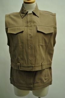 Alexander Wang Double Layer Jacket Sz 2 Sleeveless Snap Front 