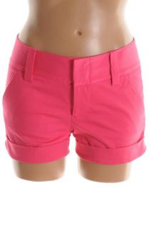 Alice Olivia New Cady Pink Flat Front Cuffed Dress Shorts 2 BHFO 