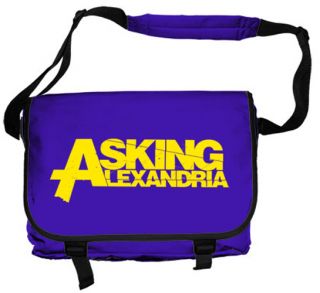 Asking Alexandria Logo Official Purple Messenger Bag Shoulder Satchel 