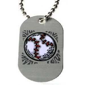 Baseball Dog Tag Necklace I Can do All Things Phil 4 13 18 Ball Chain 