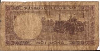 LOT OF THREE VIET NAM PAPER NOTES $1 5 & 20 Ngan Hang Quoc Gia