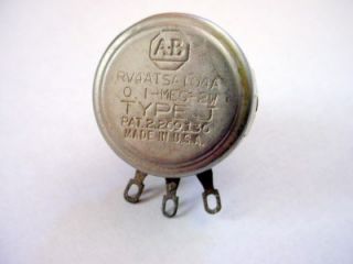 type J potentiometer, .1 meg ohms @ 2 watts. Tested and good 