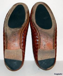 Allen Edmonds Mens Bimini Loafers Casual Shoes 10 5 D Brown Weave 