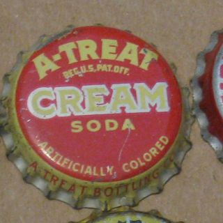Treat Cream Soda Allentown PA Cork Lined Soda Cap Crown