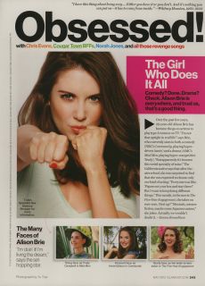 Alison Brie Community Glamour Magazine Feature Clippings