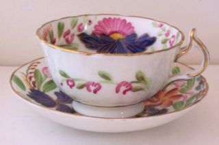 Colorful Allertons China 4558 Cup and Saucer Sets Flowers Floral 